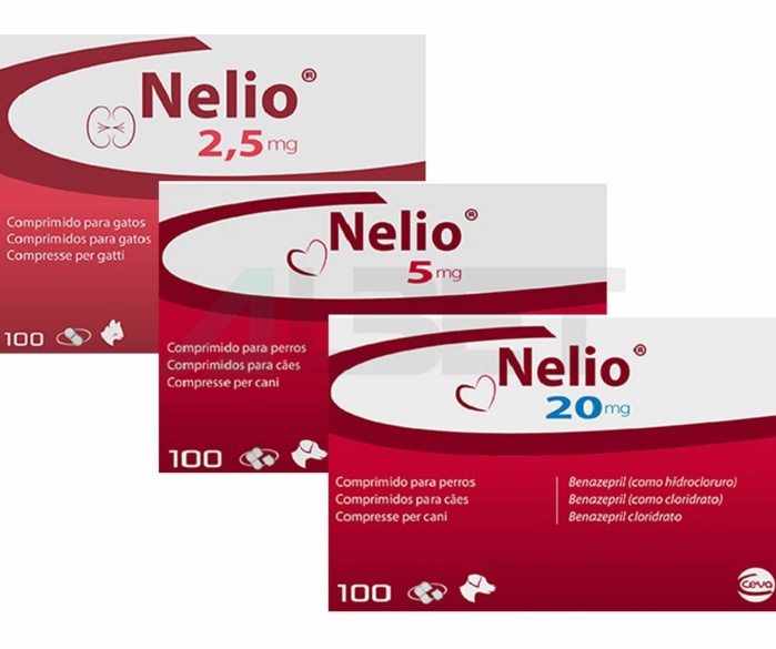 Nelio, comprimidos de hidrocloruro de benazepril, laboratorio Ceva.