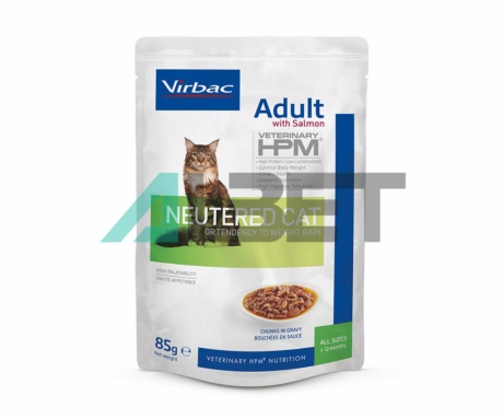 Sobres de alimento húmedo para gatos esterilizados, marca Virbac