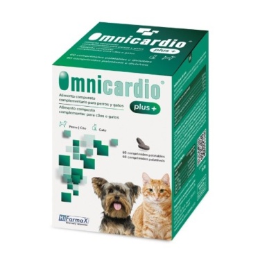 Omnicardio Plus, soporte para gatos y perros cardiópatas, marca Hifarmax