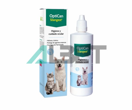 Optican limpiador de ojos para gatos y perros, laboratorio Stangest