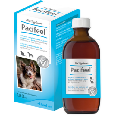 Pacifeel jarabe tranquilizante natural para mascotas, laboratorio Heel