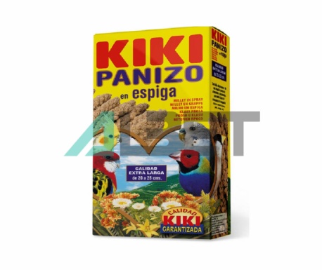 Panizo Espiga 100 gramos, comida para pájaros, juegan y picotean, marca Kiki