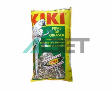 Pipas Girasol 400g, bolsa de pipas para loros de la marca Kiki