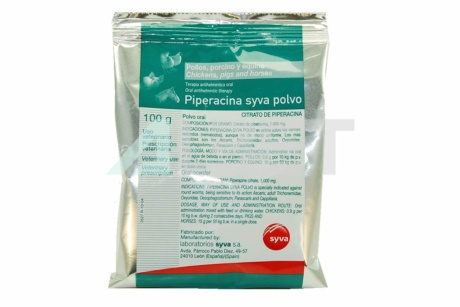 Piperazin Syva Polvo antiparasitario oral interno para animales de ganadería