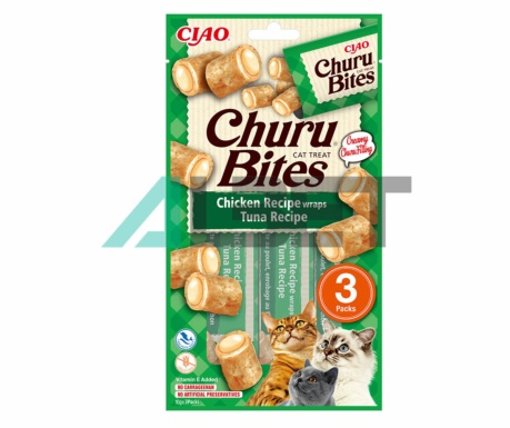 Bites Receta Atún Churu, snacks naturales para gatos