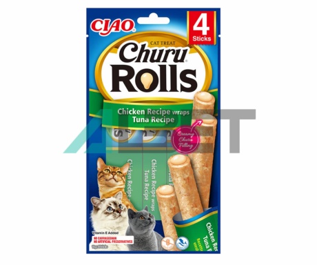 Rolls Receta Atún Churu, snacks naturales para gatos