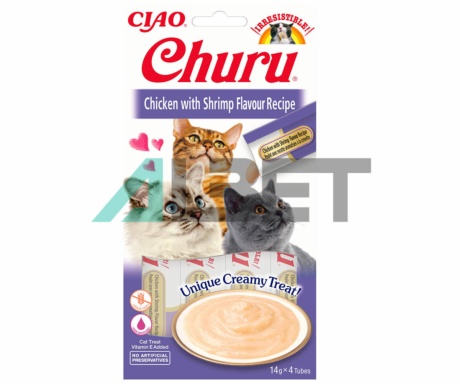 Receta Pollo Gamba Churu, snacks naturales para gatos