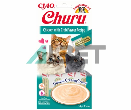 Recepta Pollo Cangrejo Churu, snacks naturals per gats