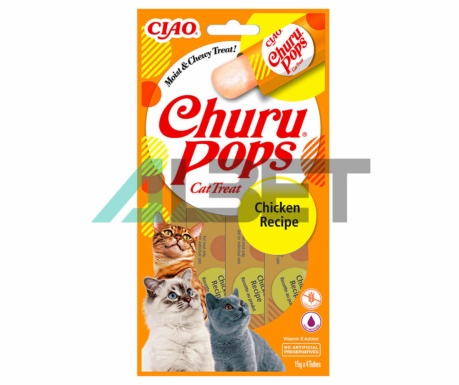 Pops Receta Pollo Churu, snacks naturals per gatos