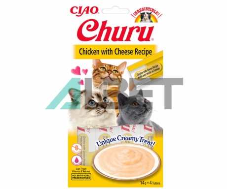 Recepta Pollo Queso Churu, snacks naturals per gats