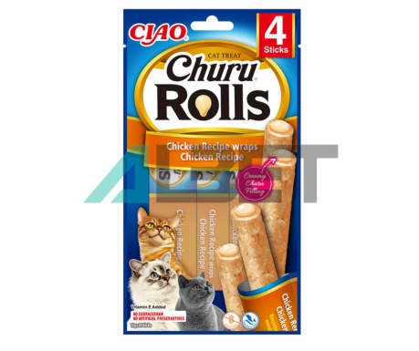 Rolls Receta Pollo Churu, snacks naturals per gatss