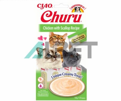 Recepta Pollo Vieira Churu, snacks naturals per gats