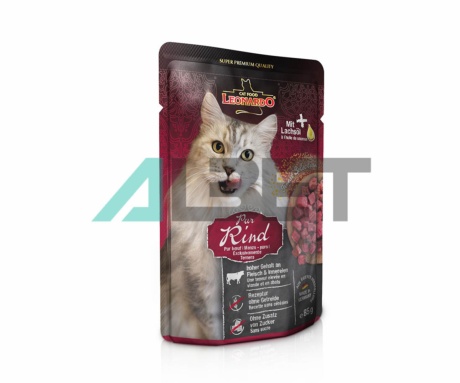 Sobres d'aliment humit per gats, marca Leonardo
