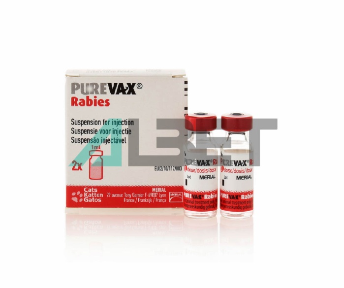 Purevax Rabies, vacuna contra la rabia para gatos, marca Boehringer Ingelheim