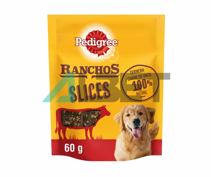 Ranxos Slices Vedella, snacks en tires per gossos, marca Pedigree