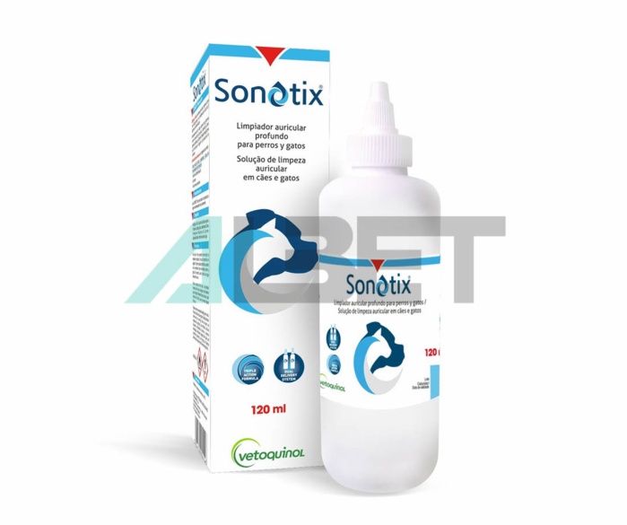Sonotix limpiador auricular para gatos y perros, Vetoquinol