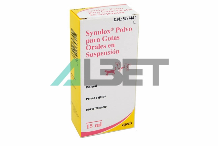 Synulox gotes, antibiòtic oral per mascotes, marca Zoetis