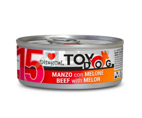 Beef Melon ToyDog, latas de paté para perros pequeños, marca Disugual