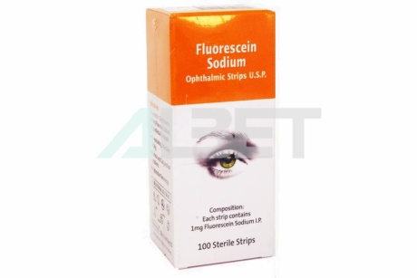 Tiras de Test Fluoresceina para detectar úlceras corneales