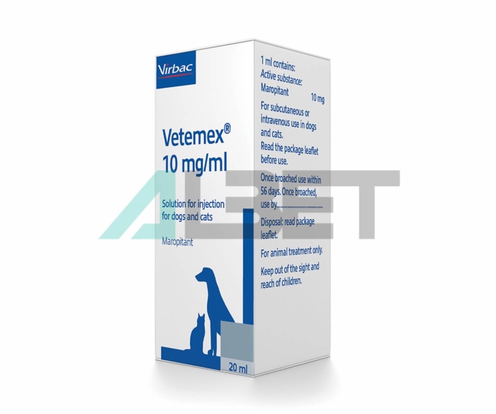 Vetemex, antiemético para gatos y perros, laboratorio Virbac