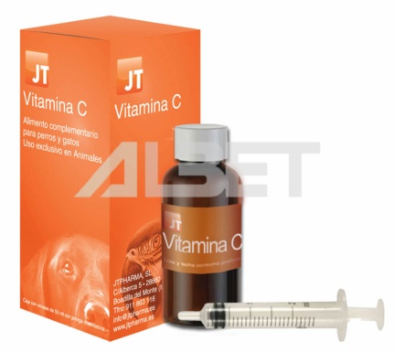 Vitamina C para perros y gatos, marca JTPharma