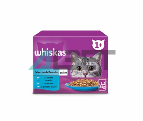 Whiskas Core Selecccion Pescados Gelatina, alimento húmedo para gatos