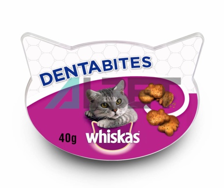 Snacks per la higiene oral de gats, marca Whiskas