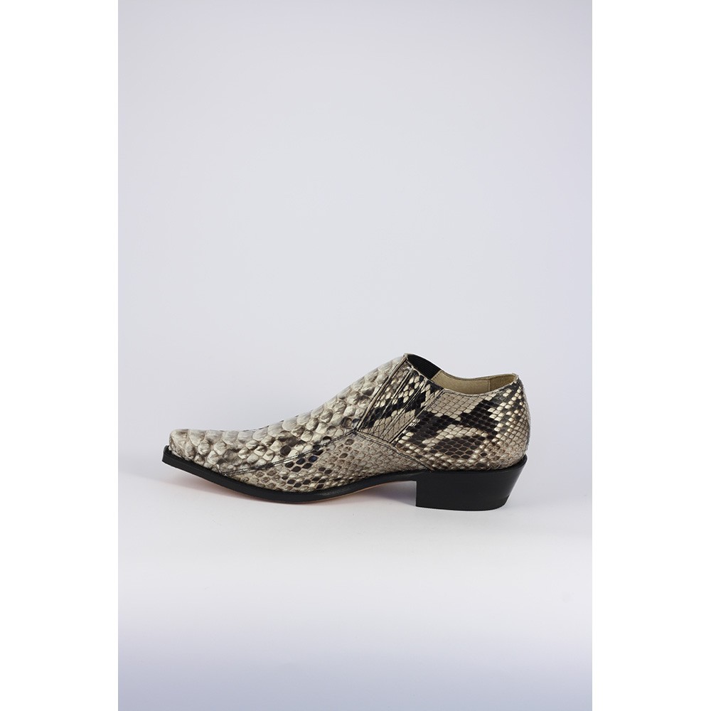 zapatos de cuero de culebra