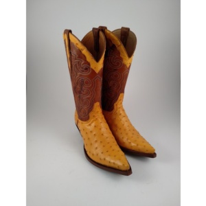 Compra en Noel Western Boots estas botas Sendra Western Exóticas para hombre en piel de avestruz Mantequilla horma CUervo con envíos gratis a península clave 14925