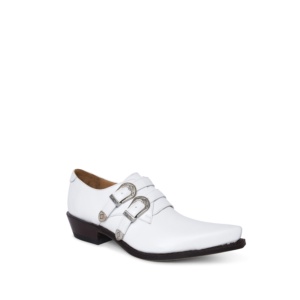 Compra en Noel Western Boots estos zapatos Sendra Western para hombre de cuero blanco liso con dos hebillas modelo 6357 con envíos gratis a la península clave 18613