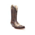 Compra en Noel Western Boots estas Botas Sendra Western para hombre de cuero marrón y piel de serpiente modelo 7106 con envíos gratis a la península 30195 - __[GALLERYITEM]__