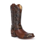 Compra en Noel Western Boots estas botas Sendra Motera para hombre en cuero marrón con arnés extraíble y decoraciones en piel de serpiente modelo 4060 horma 58 Seta con envíos gratis a península clave 31777 - __[GALLERYITEM]__