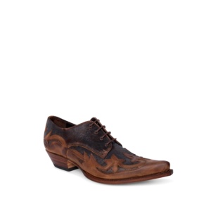 Compra en Noel Western Boots estos zapatos Sendra Western para hombre de cuero marrón, acabado rústico y cordones modelo 10066 con envíos gratis a la península clave 47293