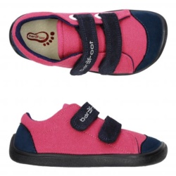 Zapatillas Bar3foot color rosa y azul marino calzado respetuoso barefoot muy comodos fabricados en la union europea