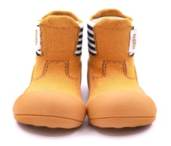 Attipas Rain boots yellow yema calzado respetuoso de Attipas ideal para guarderias gateo y primeros pasos algodon con certificado Okeo Tex - Ítem