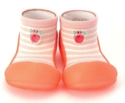 Attipas calzado respetuoso con tejido Aqua-X de secado rápido y proteccion UV color rosa y naranja con crangrejo
