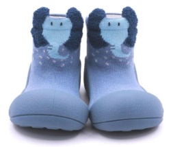 Attipas new animal elefante azul calzado respetuoso de Attipas con algodón certificado Oeko tex muy recomendado para guarderias gateo y primeros pasos - Ítem