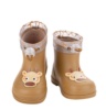Botas de agua niño y niña respetuosas de la marca Igor modelo Mendi con jirafa color mostaza de caña baja con cuello ajustable para que no entre agua katiuskas muy comodas y flexibles calzado respetuoso barefoot fabricado en España by Igor - Ítem3