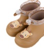 Botas de agua niño y niña respetuosas de la marca Igor modelo Mendi con jirafa color mostaza de caña baja con cuello ajustable para que no entre agua katiuskas muy comodas y flexibles calzado respetuoso barefoot fabricado en España by Igor - Ítem4
