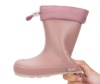 Botas de agua respetuosas Igor Yogi color dusty pink rosa caña baja con cuello ajustable muy comodas y flexibles calzado respetuoso fabricado en España - Ítem2