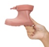 Botas de agua respetuosas Igor modelo Mendi color rose rosa caña baja con cuello ajustable katiuskas muy comodas y flexibles calzado respetuoso barefoot fabricado en España - Ítem1