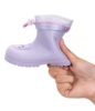 Botas de agua respetuosas Igor modelo Mendi gato color malva caña baja con cuello ajustable katiuskas muy comodas y flexibles calzado respetuoso barefoot fabricado en España - Ítem4