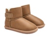 Botas niña Conguitos barefoot tipo australiana color marron light tan de caña baja acabado efecto ante y forro interior de pelo australianas barefoot de Conguitos diseño Goflex combina una puntera ancha, una suela flexible y cierre de tira adherente - Ítem1