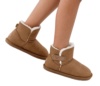 Botas niña Conguitos barefoot tipo australiana color marron light tan de caña baja acabado efecto ante y forro interior de pelo australianas barefoot de Conguitos diseño Goflex combina una puntera ancha, una suela flexible y cierre de tira adherente - Ítem4
