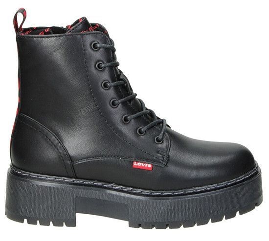 BOTAS LEVIS CHERRY PLATAFORMA NEGRO ROJO