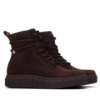 Botas niña Xti color marron oscuro botines de la marca Xti The Urban Brand con cierre de cremallera lateral y cordones con certificado vegano y tecnologia confort tech y memory foam ideales para este invierno muy comodas calentitas y trending by Xti - Ítem1