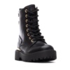 Botas niña Xti color negro con adornos oro espejo con certificado vegano con cierre de cremallera lateral y cordones suela de goma antideslizante tecnologia comfort tech y memory foam pro de Xti the urban brand muy comodas y trending - Ítem3