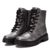 Botas niña Xti color plomo con certificado vegano con cierre de cremallera lateral y cordones suela de goma antideslizante tecnologia comfort tech y memory foam pro de Xti the urban brand muy comodas y trending - Ítem2