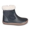 Botines niña Chetto barefoot color azul con anillo de pelo calzado respetuoso de la marca Chetto fabricada en piel con cierre de cremallera lateral botitas muy comodas flexibles y ligeras idelaes para este invierno - Ítem3