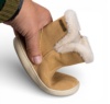 Botines niña Chetto barefoot color camel waterproof relleno de pelo calzado respetuoso de la marca Chetto fabricada en piel con cierre de cremallera lateral botitas muy comodas flexibles y ligeras idelaes para este invierno y resistentes al agua - Ítem3
